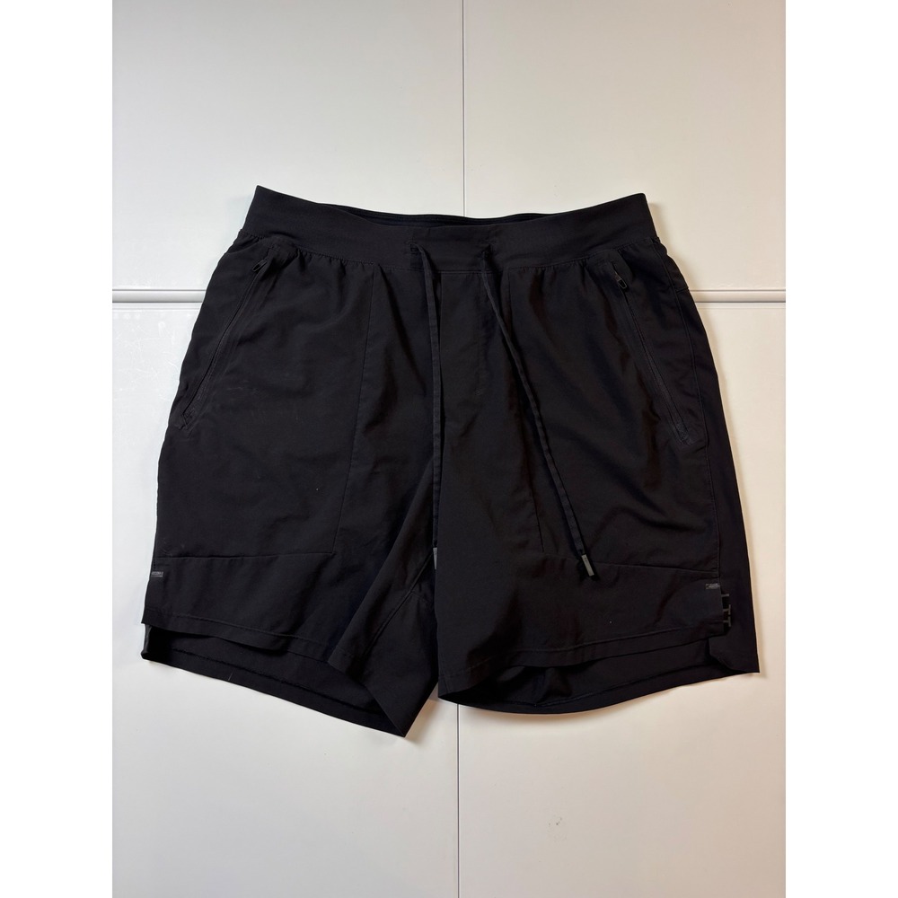 Lululemon License to Train Linerless Shorts Mens L Black 7" Inseam Athletic Gym